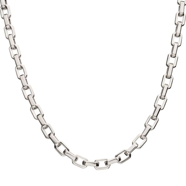 6mm Polished Finish Stainless Steel Paperclip Chain 22" Necklace Blue Water Jewelers Saint Augustine, FL