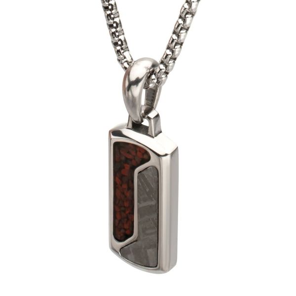 Extinction: Dino & Meteorite Dog Tag Necklace Blue Water Jewelers Saint Augustine, FL