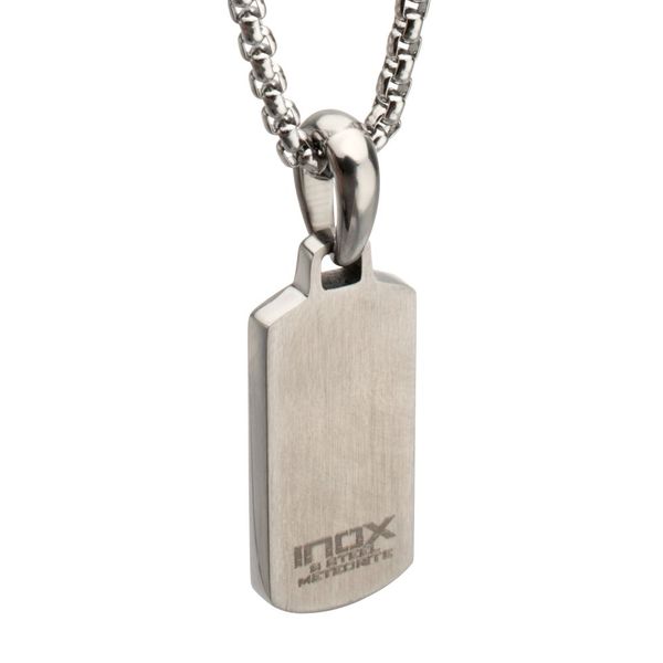 Extinction: Dino & Meteorite Dog Tag Necklace Image 2 Blue Water Jewelers St. Augustine, FL