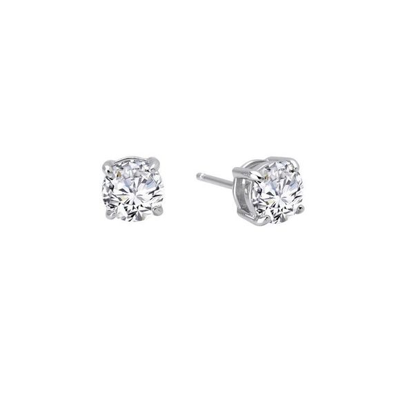 Sterling Silver Platinum‑Bonded 1.50Tw Lassaire Stud Earrings Blue Water Jewelers Saint Augustine, FL