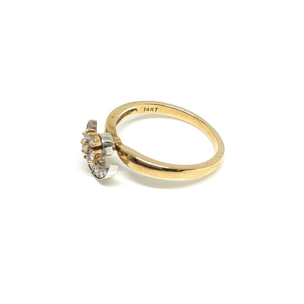 Estate 14K Yellow Gold Diamond Half‑Moon Spinner Ring Image 2 Blue Water Jewelers Saint Augustine, FL