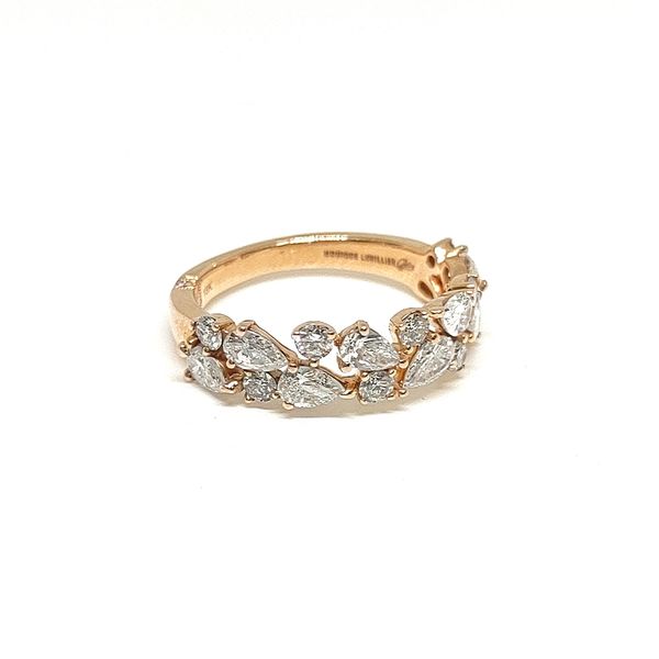 Estate 14K Rose Gold Diamond Pear/Round Band Blue Water Jewelers Saint Augustine, FL