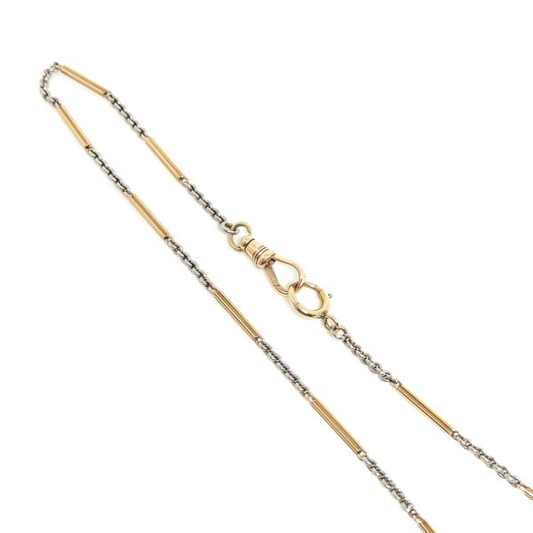 *Estate* 14K Gold Two-Tone Bar Chain Choker – 14" Blue Water Jewelers Saint Augustine, FL