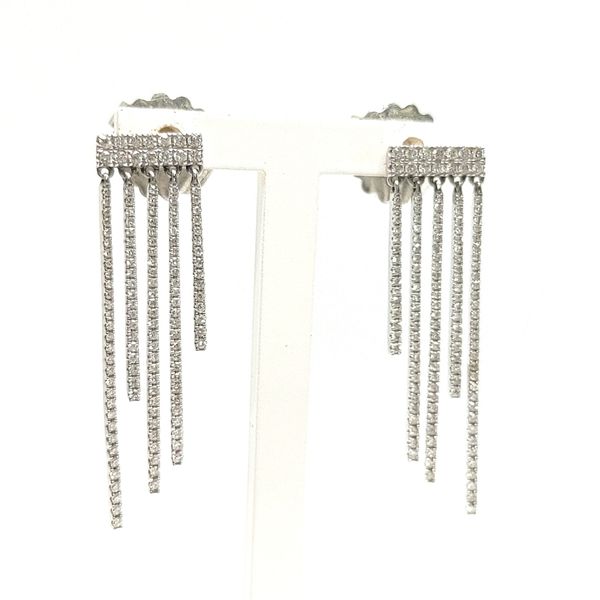 Estate Diamond Tassel 14KW Earrings (925 Backs) Blue Water Jewelers Saint Augustine, FL