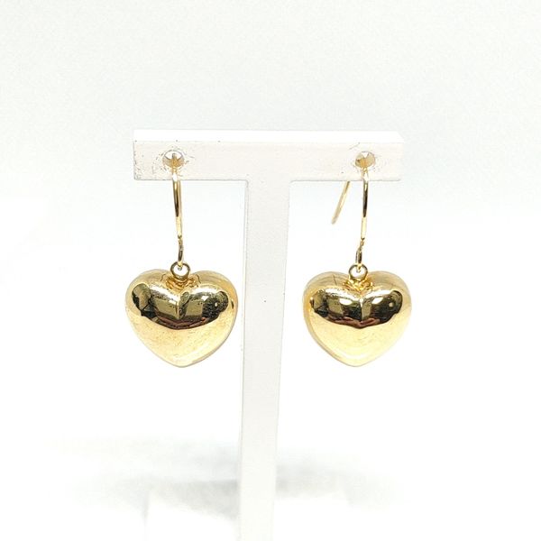 Estate 14KY Puff Heart Earrings (2.9g) Blue Water Jewelers Saint Augustine, FL