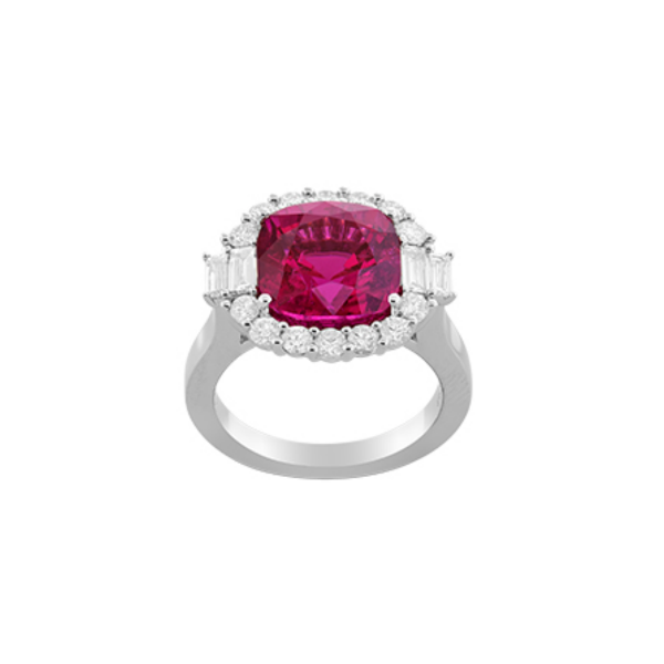 18K White Gold Halo Ring Blue Water Jewelers Saint Augustine, FL
