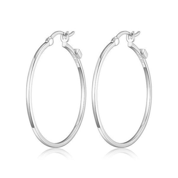 SILVER 35MM HOOP EARRINGS Blue Water Jewelers Saint Augustine, FL