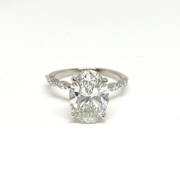 14K White Gold Hidden Halo Ring Blue Water Jewelers Saint Augustine, FL