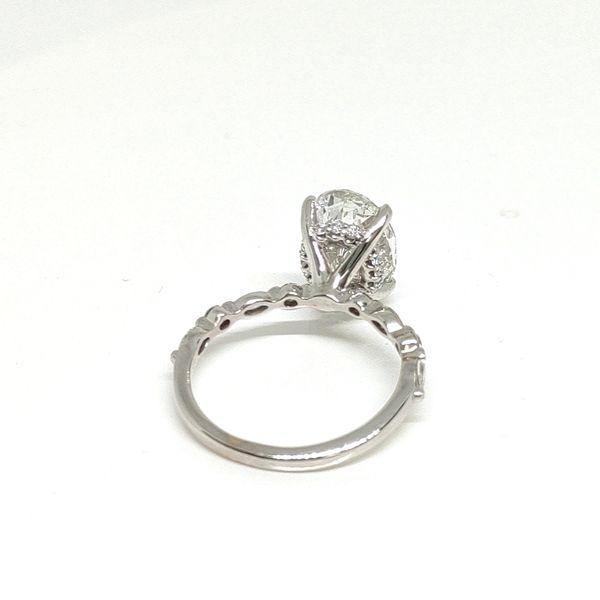 14K White Gold Hidden Halo Ring Image 3 Blue Water Jewelers Saint Augustine, FL