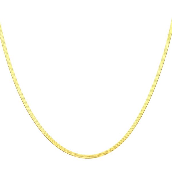 Stainless Steel Herringbone Chain Image 2 Blue Water Jewelers Saint Augustine, FL