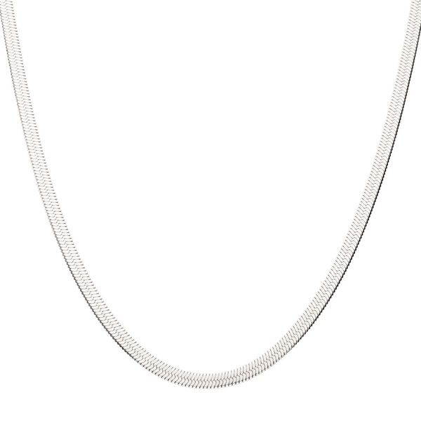 Stainless Steel Herringbone Chain Image 2 Blue Water Jewelers Saint Augustine, FL