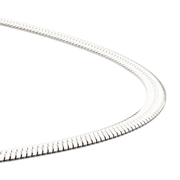 Stainless Steel Herringbone Chain Image 3 Blue Water Jewelers Saint Augustine, FL