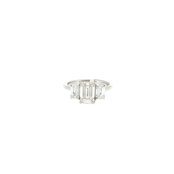 14K White Gold Three Stone Ring Blue Water Jewelers Saint Augustine, FL