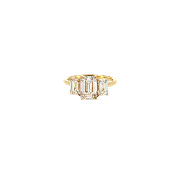 14K Yellow Gold Three Stone Ring Blue Water Jewelers Saint Augustine, FL