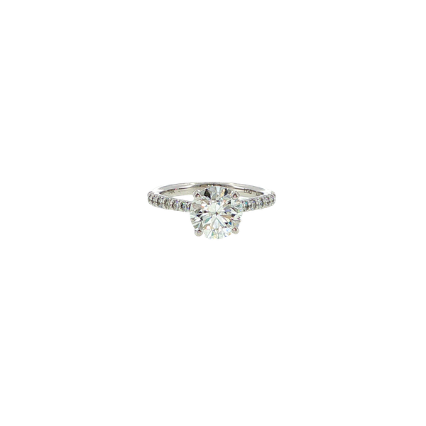 14K White Gold Halo Ring Blue Water Jewelers Saint Augustine, FL