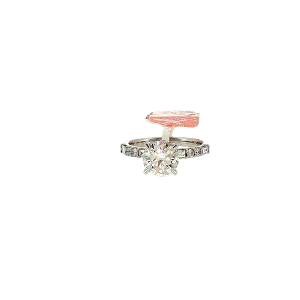 14K White Gold Hidden Halo Ring Blue Water Jewelers Saint Augustine, FL