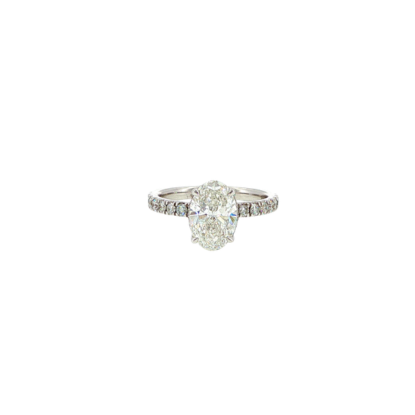 14K White Gold Hidden Halo Ring Blue Water Jewelers Saint Augustine, FL