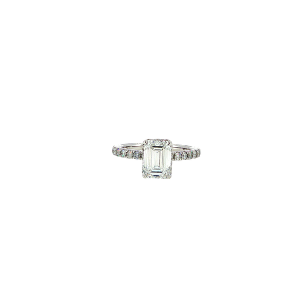 14K White Gold Hidden Halo Ring Blue Water Jewelers Saint Augustine, FL