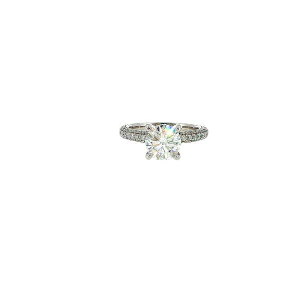 14K White Gold Hidden Halo Ring Blue Water Jewelers Saint Augustine, FL