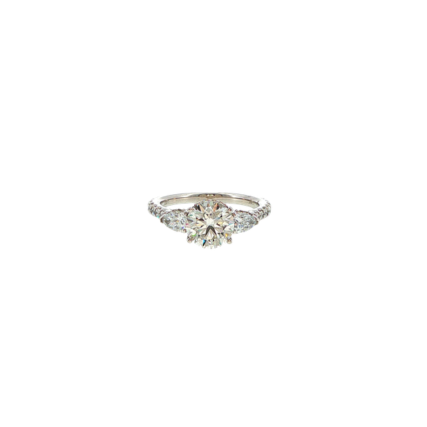 14K White Gold Three Stone Ring Blue Water Jewelers Saint Augustine, FL