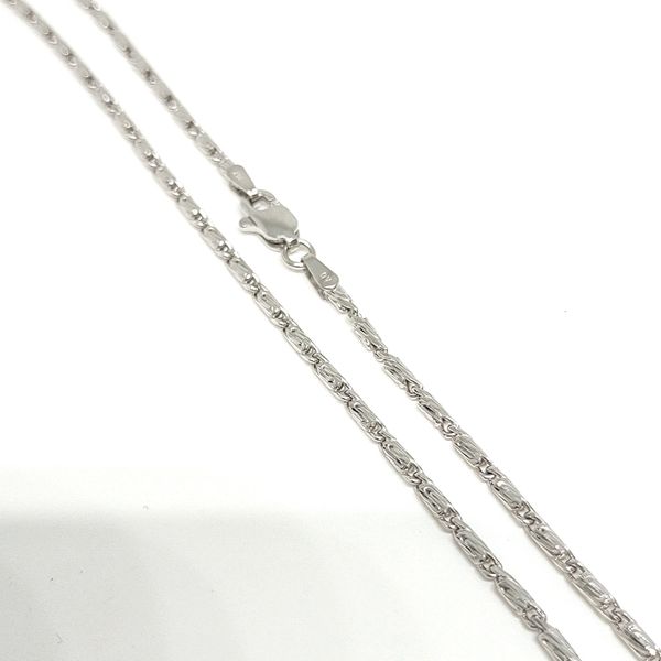14K White Gold Link Bracelet Blue Water Jewelers Saint Augustine, FL