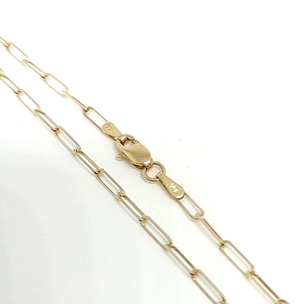 14K Yellow Gold Paperclip Chain Blue Water Jewelers Saint Augustine, FL