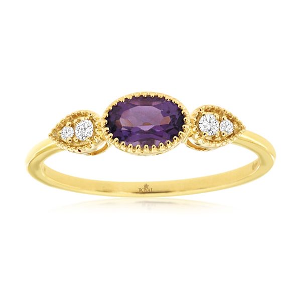 AMETHYST AND DIAMOND RING Blue Water Jewelers Saint Augustine, FL