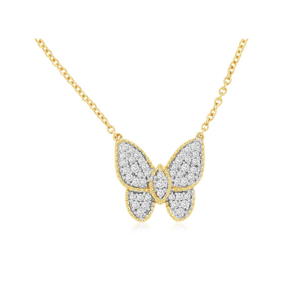 DIAMOND BUTTERFLY NECKLACE Blue Water Jewelers Saint Augustine, FL
