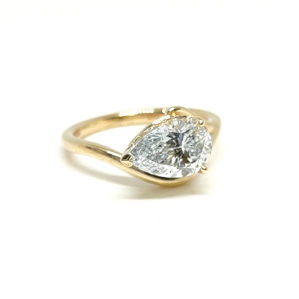 14K Yellow Gold Hidden Halo Ring Blue Water Jewelers Saint Augustine, FL
