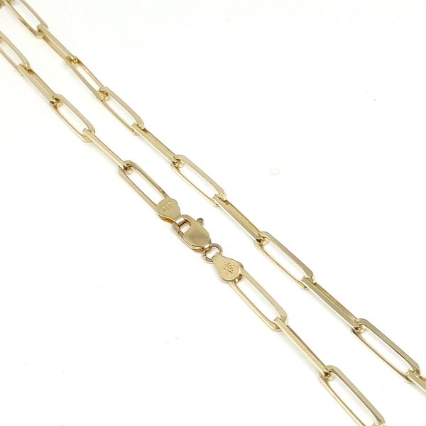 14K Yellow Gold Paperclip Chain Blue Water Jewelers Saint Augustine, FL