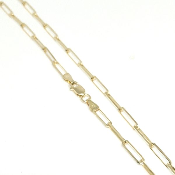 14K Yellow Gold Paperclip Chain Blue Water Jewelers Saint Augustine, FL