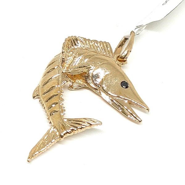 14K Yellow Gold Pendant Blue Water Jewelers Saint Augustine, FL