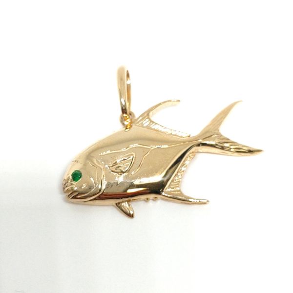 14K Yellow Gold Pendant Blue Water Jewelers Saint Augustine, FL