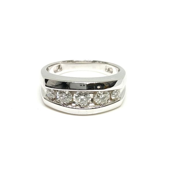 14K White Gold Wide Band Ring Blue Water Jewelers Saint Augustine, FL