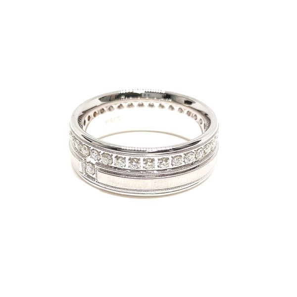 14K White Gold Wide Band Ring Blue Water Jewelers Saint Augustine, FL