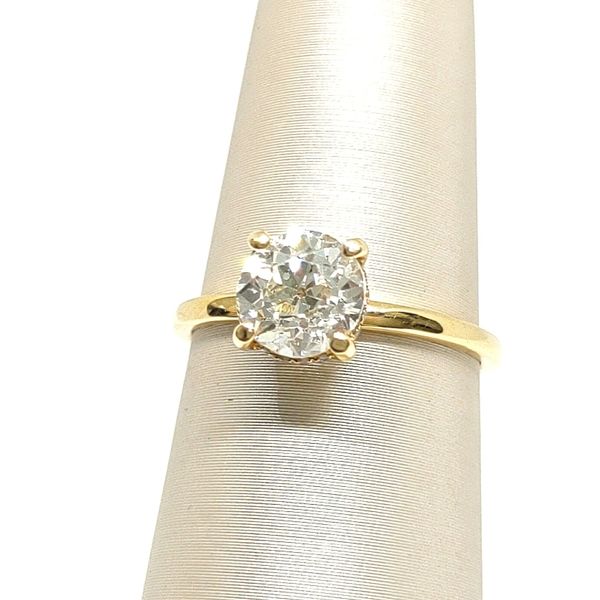 18K Yellow Gold Hidden Halo Ring Blue Water Jewelers Saint Augustine, FL