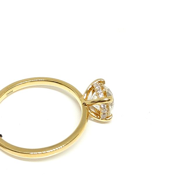 18K Yellow Gold Hidden Halo Ring Image 2 Blue Water Jewelers Saint Augustine, FL