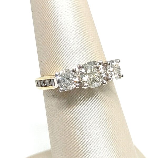 Two-Tone Three Stone Ring Blue Water Jewelers Saint Augustine, FL