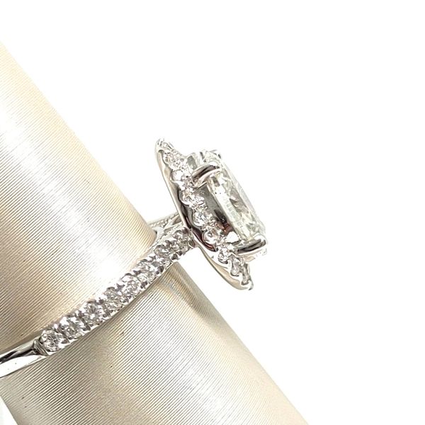 14K White Gold Halo Ring Image 2 Blue Water Jewelers Saint Augustine, FL