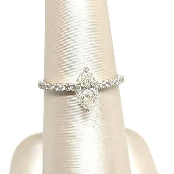 14K White Gold Hidden Halo Ring Blue Water Jewelers Saint Augustine, FL