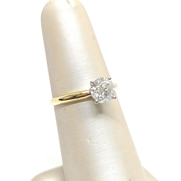 Two-Tone Solitaire Ring Blue Water Jewelers Saint Augustine, FL