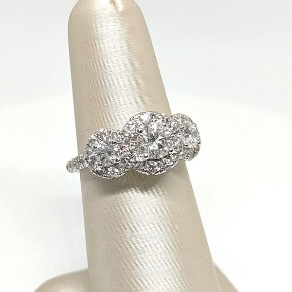 14K Halo Ring Blue Water Jewelers Saint Augustine, FL