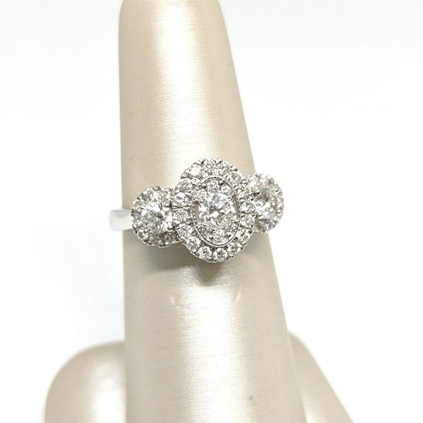 14K Halo Ring Blue Water Jewelers Saint Augustine, FL