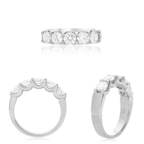 14K White Gold Band Ring Blue Water Jewelers Saint Augustine, FL