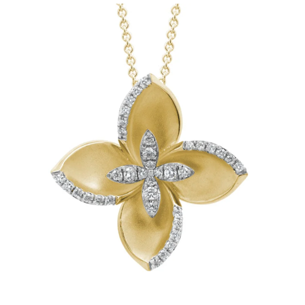 14K Yellow Gold Pendant Necklace Blue Water Jewelers Saint Augustine, FL