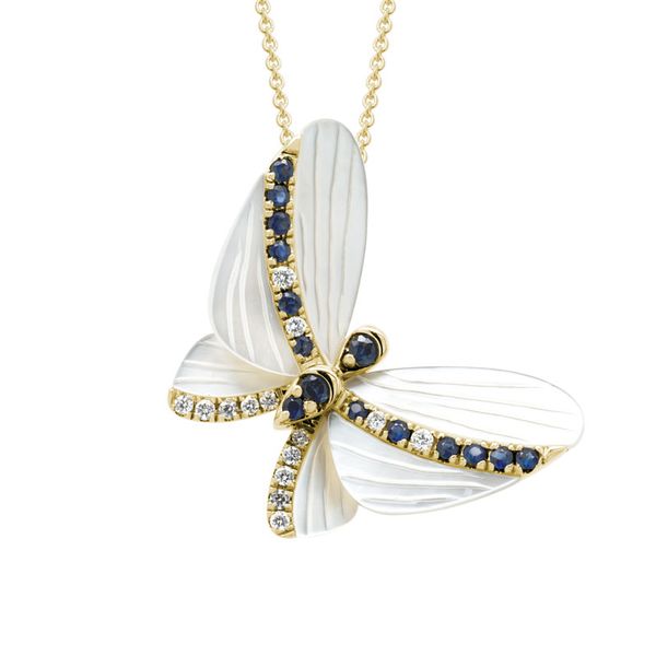 14K Yellow Gold Pendant Blue Water Jewelers Saint Augustine, FL