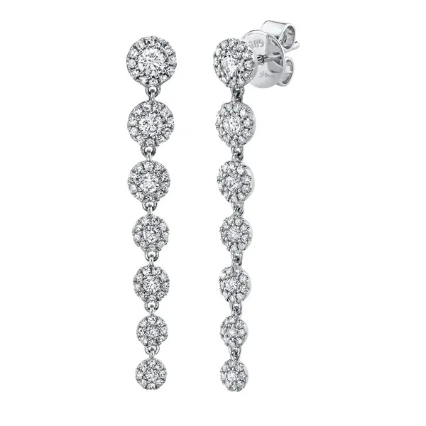 14K White Gold Dangle Earrings Blue Water Jewelers Saint Augustine, FL