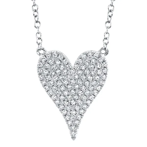DIAMOND PAVE HEART NECKLACE Blue Water Jewelers Saint Augustine, FL