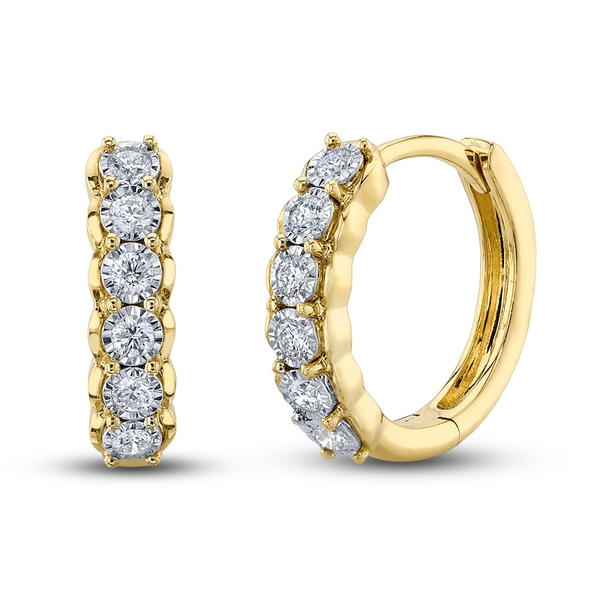 0.23 TCW DIAMOND HUGGIE EARRINGS Blue Water Jewelers Saint Augustine, FL