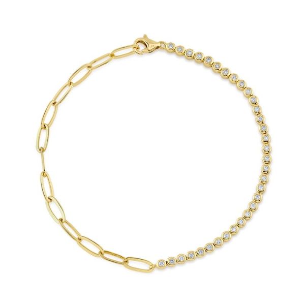 DIAMOND PAPER CLIP BRACELET Blue Water Jewelers Saint Augustine, FL